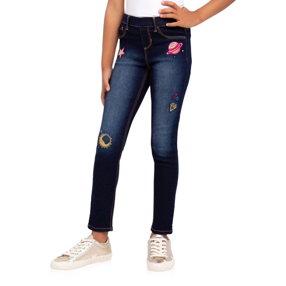 Wonder Nation‎ Embroidered Pull-on Jegging Jean Saturn Moon Embroidered 14 16 XL